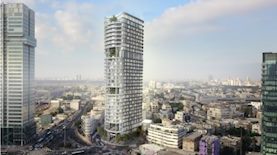 מגדל לבנדה 53, צילום: הדמיה: מילוסלבסקי אדריכלים